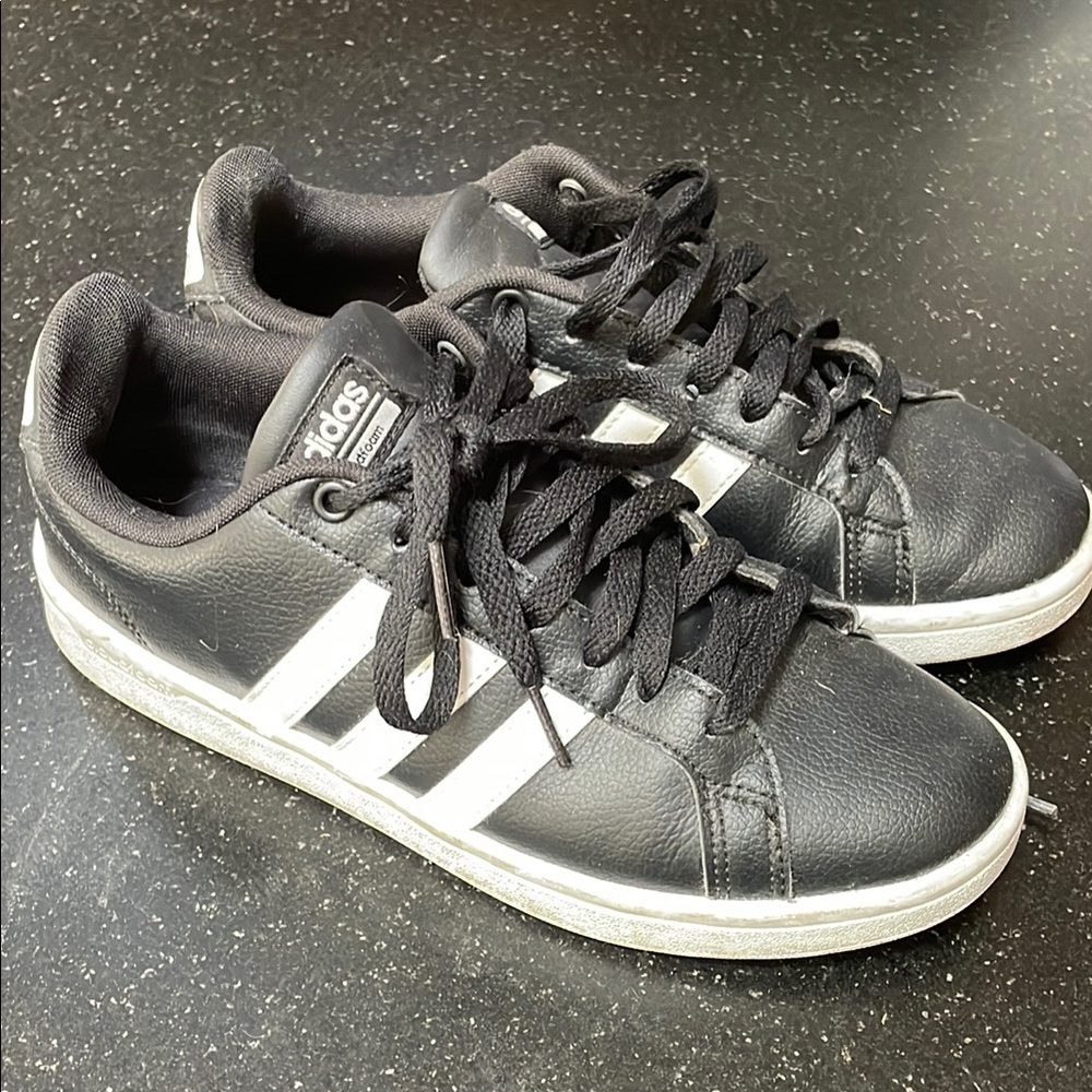 Adidas Black and White Sneakers with Minimalist Design